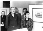 Ausstellungserffnung "Radierungen und Aquarelle von Heinz Sterzenbach" im "Centre Francais de Wedding" am 16.1.1991. Heinz u. Anette Sterzenbach (i.V.). Foto: Bernd Rieth, Fotograf