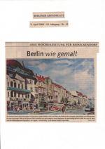 Berliner Abendblatt, Galerie Brille, "Berlin wie gemalt" Berliner Abendblatt, Galerie Brille, "Berlin wie gemalt"