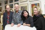 Atelier und Galerie Sterzenbach im Kunstzentrum Tegel-Sd. Knstler des Kunstzentrums bei einem Treffen in der Galerie Sterzenbach am 6.11.2006 (v.l.n.r.): Gerald Wagner, Heinz Sterzenbach, Sabine Grosse, Caroline Creutzer. Foto: Christian Schindler, Pressefotograf. 