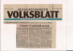 Reinickendorfer Volksblatt, Fontane-Haus, "Fontanes Landschaft gemalt" Reinickendorfer Volksblatt, Fontane-Haus, "Fontanes Landschaft gemalt"