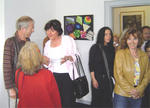 Ausstellungserffnung "Vision Europa 2004" und "Offene Ateliers Ostern 2005" im Kunstzentrum Tegel-Sd am 16.5.2004. Foto: Susanne Haun, Malerin und Grafikerin.  