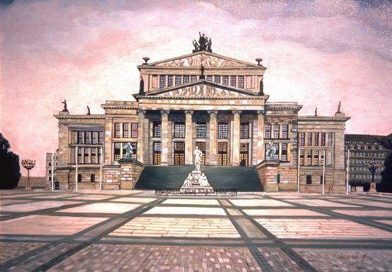 Erbaut 1818-1821 von dem preußischen Baumeister Karl-Friedrich Schinkel.  Der Gendarmenmarkt wurde 1950 anlässlich des 250 jährigen Jubiläum