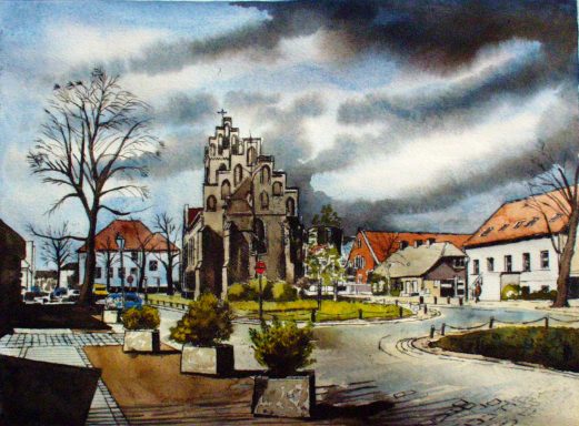 In Marzahn nahe der Marzahner Mühle stand bis ins 19. Jahrhundert eine mittelalterliche Feldsteinkirche. 