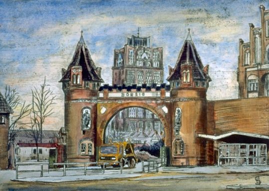 Das 1898 fertig gestellte, heute denkmalgeschützte BORSIG-Tor (ehem. Werktor zum Betriebsgelände der Borsigwerike) in der Berliner Str. 27, 