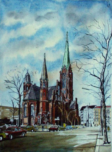 Kaiserin Auguste Viktoria legte den Grundstein zum Bau der Gethsemanekirche. 